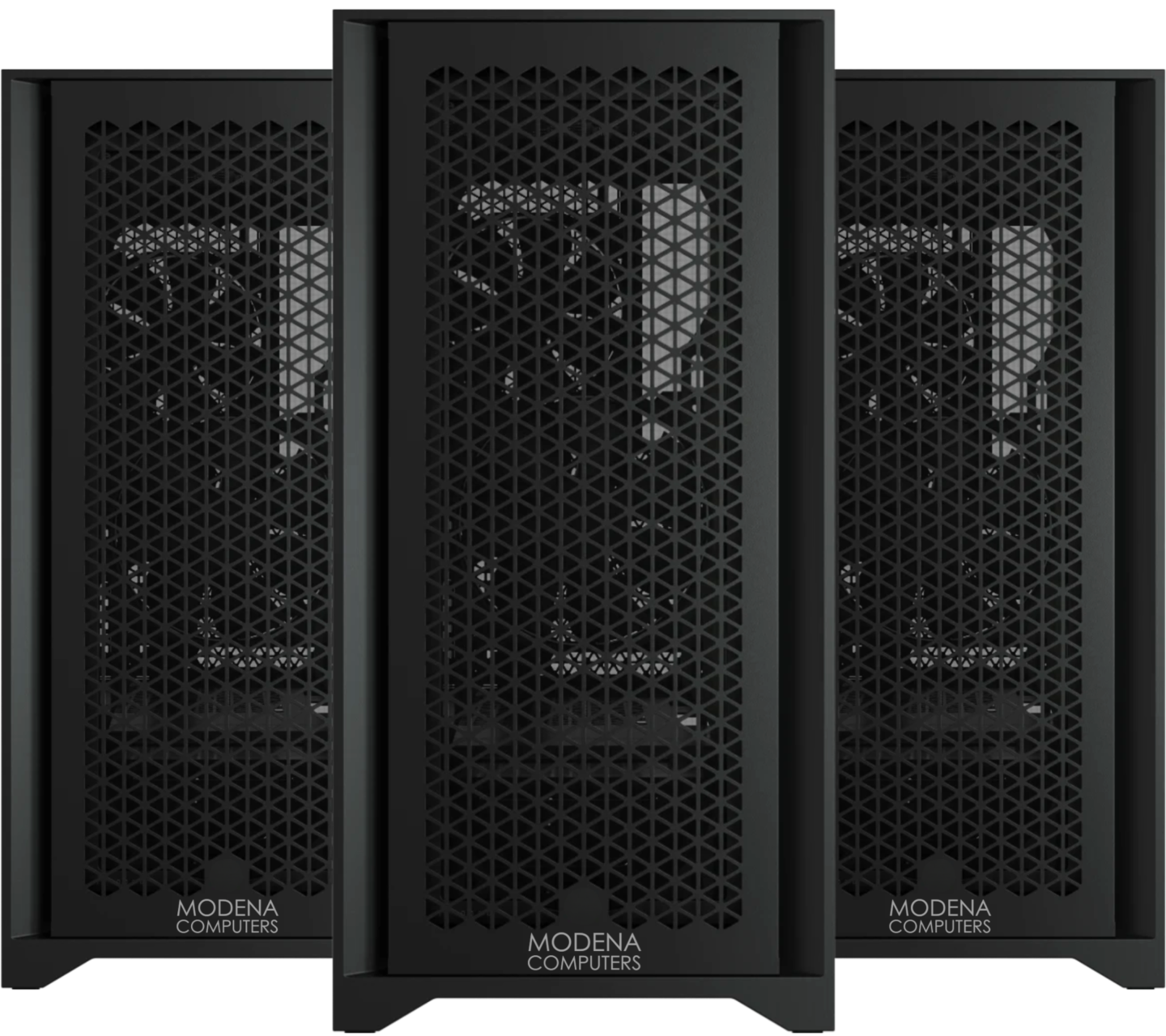 Three desktop computer towers